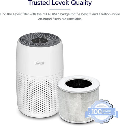 Levoit Core Mini-P Air Purifier Genuine Replacement Filter, AHAM VERIFIDE, Supports HEPA Sleep Mode, Activated Carbon,Removes Smoke, Odors, Allergens, Core Mini-RF, 1 Pack