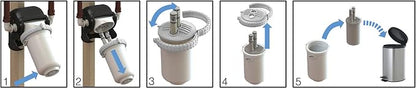 EcoPure WHARF30 Whole Home Pivotal Replacement Water Filter Fits EPWHE System NSF Certified 30 Micron – Reduces Sediment, Sand, Dirt & Rust – 6-Month Life Easy, Mess-Free Changes (Pack of 2)
