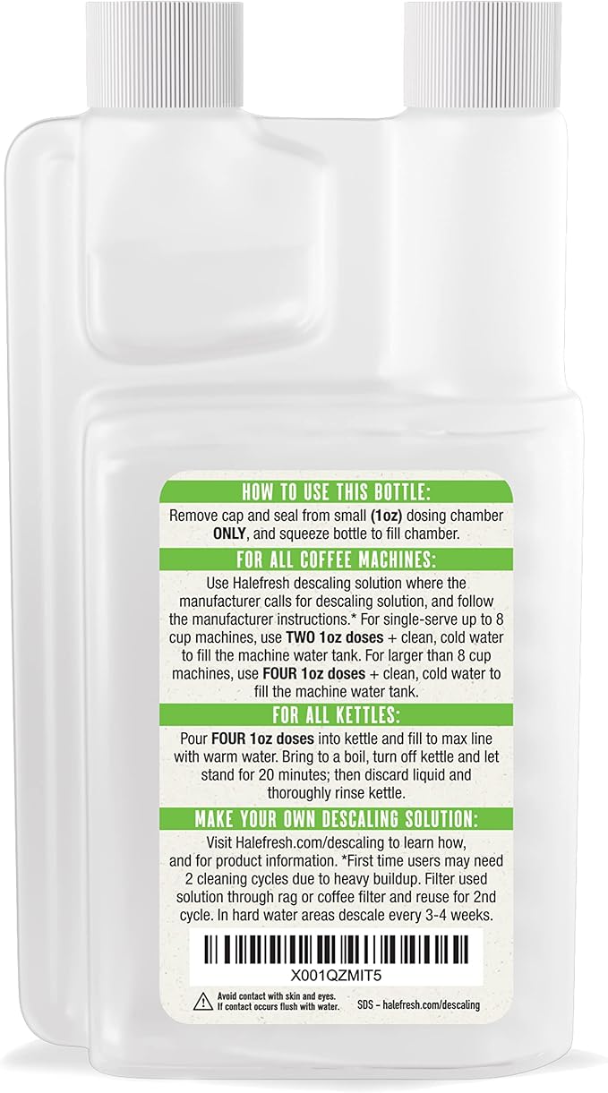 Descaling Solution Coffee Maker Cleaner - All Natural w/8+ Uses Per Bottle for Keurig, Saeco, Gaggia, Ninja and all Coffee and Espresso Maker