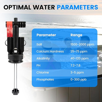 Salt Water System Replacement Cartridge for Hot Spring Spas – High-Performance Chlorine Generator for Crystal Clear, Soothing Water Black,3 Pack | Titanium Chlorine, Less Scale & Irritation, for Hot Springs Highlife/Limelight, Caldera Utopia/Paradise, ...