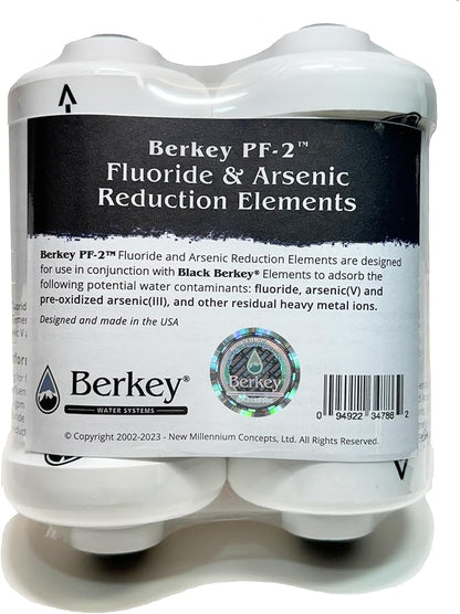 Berkey Authentic Berkey PF-2 Fluoride and Arsenic Reduction Elements (Set of 2 Elements)