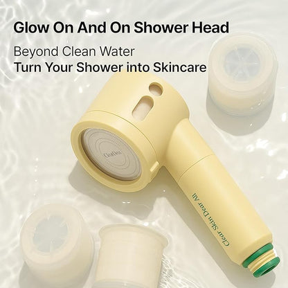 Glow On and On Mucin & Collagen Shower Cartridge – Vitamin C Filter Refill for Smooth, Hydrated Skin – Fragrance-Free, Easy to Replace, Stocking Stuffer Skincare Gift