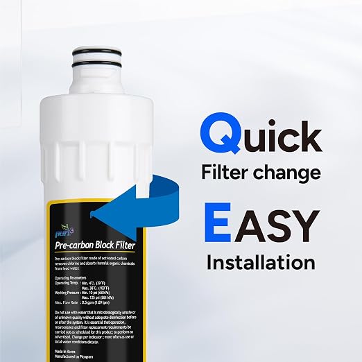Pureal 3-Stage Under Sink Reverse Osmosis Water Filtration System with Stainless Steel Faucet, Reduces TDS for Cleaner, Great-Tasting, Auto Shut-Off Valve, Easy Install, Made in Korea (PPU-1100RO)