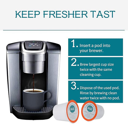 Fit for Keurig Cleaning Pods 10 Pack Descaler for Keurig Coffee Machines 1.0 & 2.0, K cup Cleaning Pods, K cup Cleaner Descaler Coffee Stain Remover