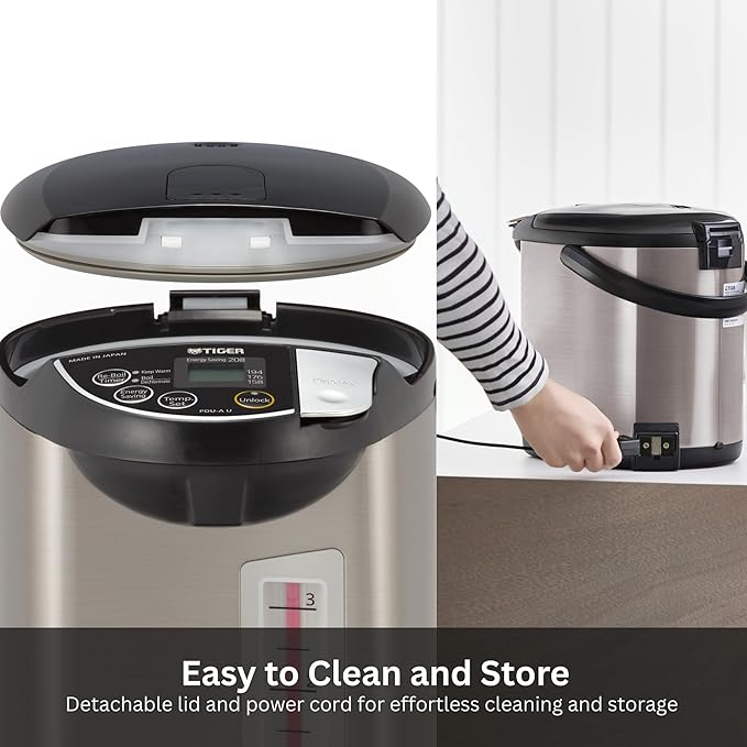 Tiger PDU-A40U Electric Water Boiler and Warmer (135 oz, Black)
