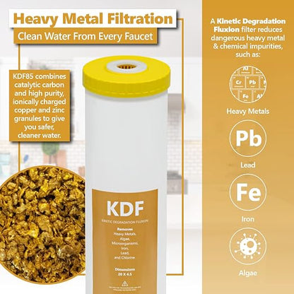 Express Water Heavy Metal Anti-Scale Whole House Water Filter – 3 Stage Whole House Water Filtration System & Express Water Whole House Heavy Metal Water Filter Set
