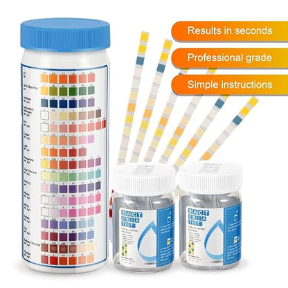 AAwipes Drinking Water Test Strips 150 + 2 Bacteria Tester Kits, Complete Testing Kit for Home, Well, Tap, City, Flood Water (K03-150)