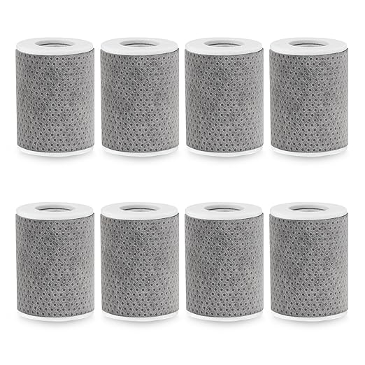 8 PCS Faucet Filter Cartridge Replacement for Kitchen & Bathroom Sink, 8 Carbon Fiber for Faucet Extender Improve Water Conditions Removes Chlorine Fluoride Heavy Metal