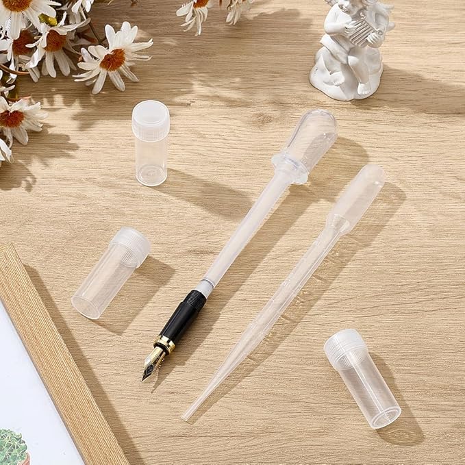 WEBEEDY 4 Pcs Fountain Pen Cleaning Kit for Standard Size Fountain Pens,New Efficient Pen Nibs Cleaner Kit Pens Ink Flush Tools and Accessories for Cleaning, 5.6mm