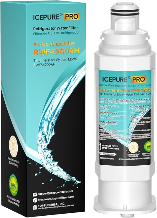 ICEPURE PRO DA97-17376B Refrigerator Water Filter Replacement for Samsung HAF-QIN/EXP, HAF-QIN, RS27T5200SR WS645A RS22T5201SR RF28R7201SR RF32CG5400SR RF27CG5400SR DA97-08006C WD-F45 RWF4200AH, 1PACK