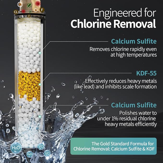 SR SUN RISE NSF Certified Filtered Shower Head 9-Spray Setting with Handheld for Hard Water to Remove Chlorine High Pressure Anti-Clog Nozzles (4 Filters, Brushed Nickel)