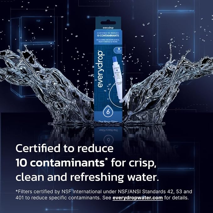 everydrop by Whirlpool Ice and Water Refrigerator Filter 6, EDR6D1, Single-Pack