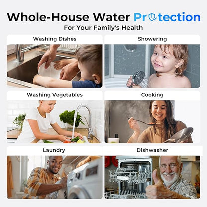 iSpring F2WGB21BPF 2-Stage Whole House Water Filter Replacement Set for WGB21B-PF，Reduces up to 99% PFAS (PFOA/PFOS), 10” x 4.5” Filters, 1" Inlet/Outlet