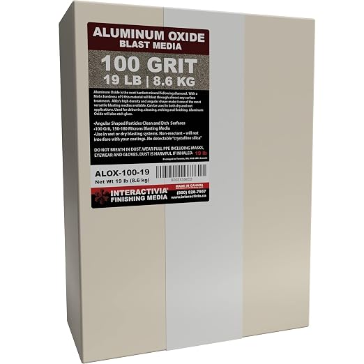 #100 Aluminum Oxide - 19 LBS - Medium Sand Blasting Abrasive Media for Blasting Cabinet and Blasting Guns.