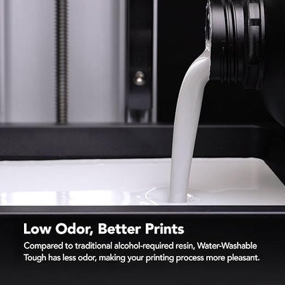 phrozen 3D Printer Water-Washable Rapid Resin [Tough White], 405nm LCD UV-Curing Photopolymer Resin, Strong Impact Resistance, High Flexibility, Low Odor, Non-Brittle, Easy to Clean and Cure (1KG)