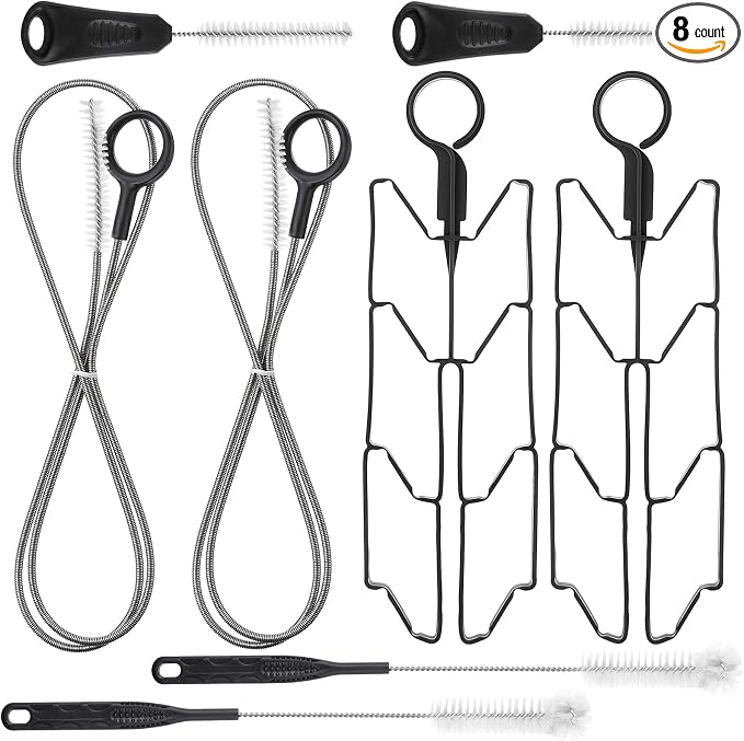 Patelai 8 in 1 Hydration Bladder Cleaning Kit Includes 3 Different Brushes and Drying Collapsible Bladder Frame, Water Reservoir Backpack Cleaning Kit
