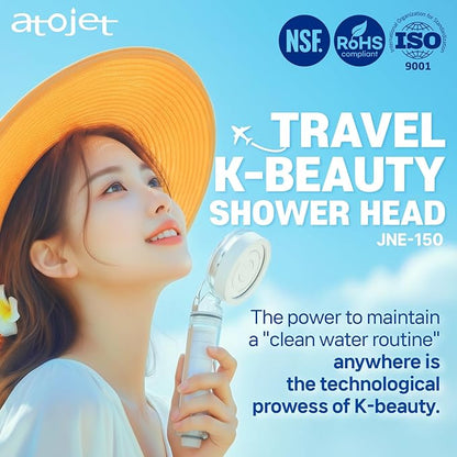 Travel Mini Filtered Shower Replacement Filters Elevating Korea’s Beauty Legacy - Compact & Portable for Softer Skin & Smoother Hair | Replacement Filters x 3 (JNE150-FLT-TRVL)