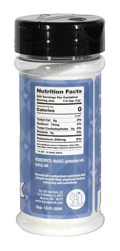 My SUPER SALT – Functional Salt Alternative with Real Salt Taste – 85% Less Sodium – Mineral Balanced Support for Everyday Wellness – 7 oz