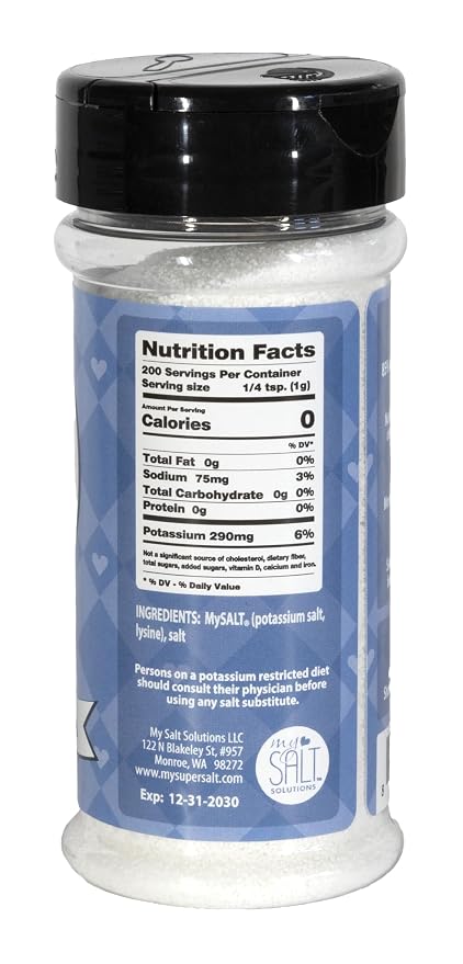 My SUPER SALT – Functional Salt Alternative with Real Salt Taste – 85% Less Sodium – Mineral Balanced Support for Everyday Wellness – 7 oz