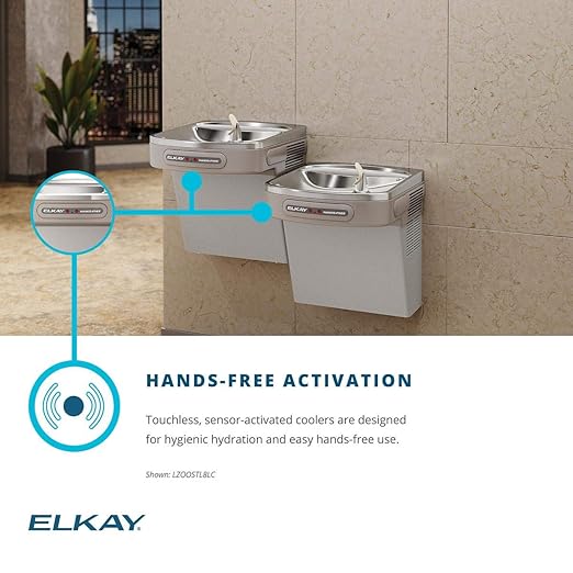 Elkay Wall Mount ADA Cooler Filtered Non-refrigerated Light Gray Granite