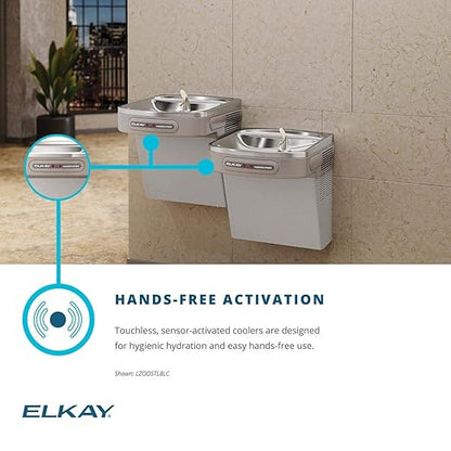 Elkay Wall Mount ADA Cooler Filtered Non-refrigerated Light Gray Granite