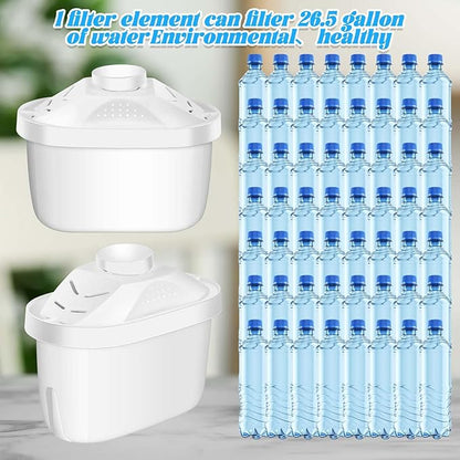 Tujoe 9 Pcs Alkaline Water Filter Replacement Alkaline Water Pitcher Replacement Cartridge for Healthy Drink, 7 Stage Filtration System to Purify