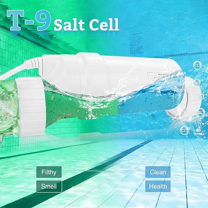 T-9 Salt Cell Replacement Compatible with Hayward AquaRite, AquaTrol, Pro Logic, Fit for BLT9H W3T-Cell-9, Up to 25K Gallon Turbo Chlorine Generator