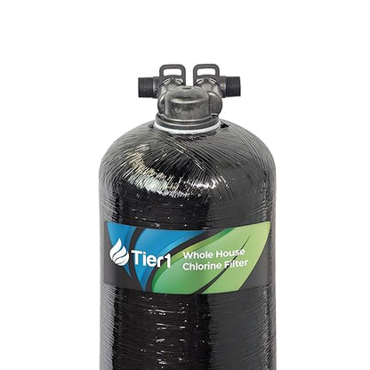 Tier1 Whole House Water Filter System | 300,000 Gallon Chlorine Reduction | Pre-Filled Upflow Tank with 0.5 Cu Ft Acid-Washed Granular Activated Carbon | Home Filtration System