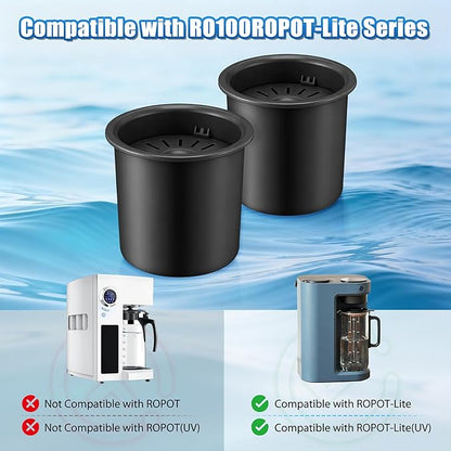 2 Pack Remineralization Filters Compatible with Bluevua RO100ROPOT-LITE, One-Year Alkaline Mineral Replacement Set for Reverse Osmosis Systems, Restores Minerals and Raises pH Level