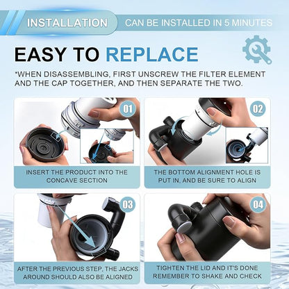 Filter Cartridge Compatible with Delta Clarifi 7RC100, 2-Pack | Fits Delta Clarifi 5SF100 & 7SF100 models. Tool-free cartridge reduces chlorine & sediment to refresh your shower water.