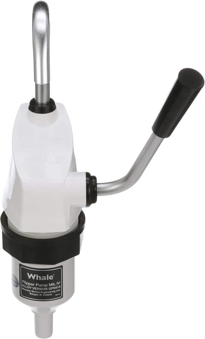 Whale Flipper Pump Mk 4 Hand-Operated Galley Water Pump, GP0418 | 1/2-Inch Flexible Hose Connection, Fresh or Saltwater, Up to 1.9 GPM