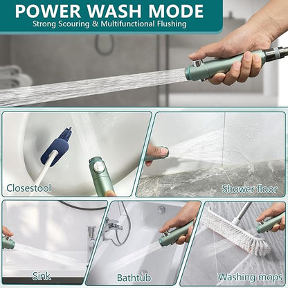2026Version Turbocharged High Pressure Filtered Shower Head with Handheld & Outlet Soft Brush - 6 Spray Modes, 5-Stage Filtration System, 59" Hose - Chlorine & Hard Water Filter (3 filter cartridges)