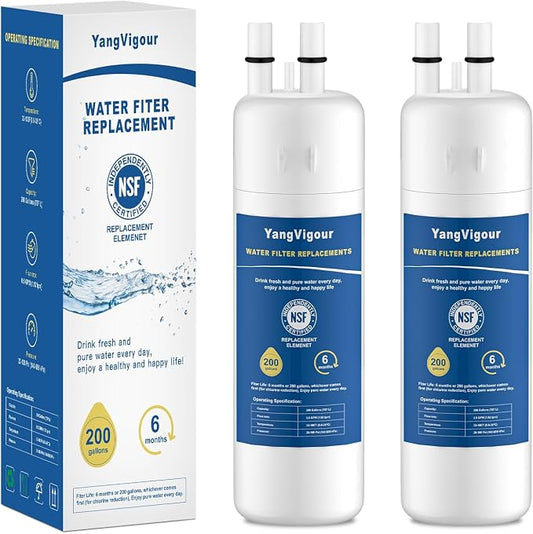 Water Filter Replacement Compatible with 46-9081, 46-9930, W10295370A, Remove Impurities from Water (2 PCS Filter)