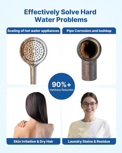 VEVOR Water Softener, 32,000 Grains Whole House Water Softener System, with Automatic Digital Control Head, Bypass Valve, Reduce Hardness and Minerals, Improve Water Quality, for 1-2 Bathrooms