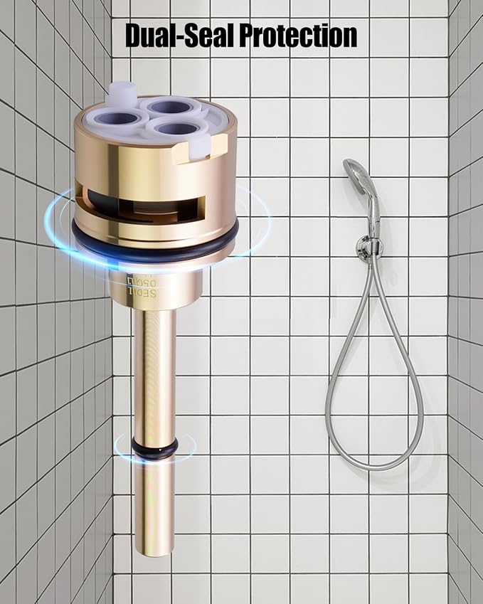 RP51918 Diverter Cartridge Fit for R11000 R22000 R22000WS | 3 Setting Design, Brass Construction, 2 Individual Positions, 1 Shared Position, Three Way Valve Replacement