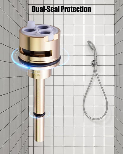 RP51918 Diverter Cartridge Fit for R11000 R22000 R22000WS | 3 Setting Design, Brass Construction, 2 Individual Positions, 1 Shared Position, Three Way Valve Replacement