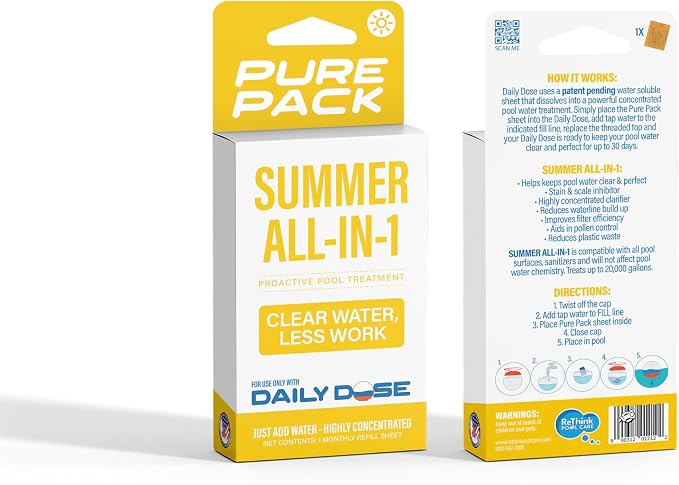 Pure Pack - Summer All-in-1, Automatic Dispenser Refill for Daily Dose, Highly Concentrated, up to 20,000 Gallons