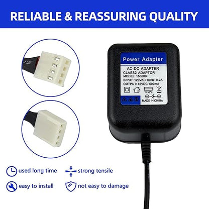 15VDC Soft Water Transformer Replace for Clack Water Softener Power Cord, for Water Solutions Clack Part V3186-06
