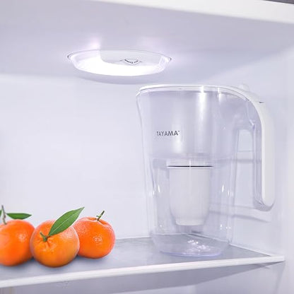 Tayama Alkaline Water Filter Pitcher, 10-Cup Capacity, 3.2L, pH Up to 9, Removes Chlorine and Heavy Metals