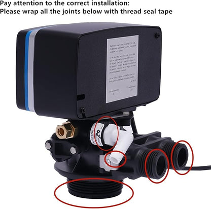 110V 12-Day Time Clock Control Valve, 3W Timer Valve Backwash Head, 5600 Timer Replacement Softener Valve for Water Filter Softener R-e-sin Tank