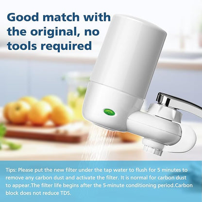 2-pack Faucets Filter Cartridge Replacement, Compatible with Brita® Faucet Water Filtration System, Brita® 36311, 36313, FR-200, FF-100