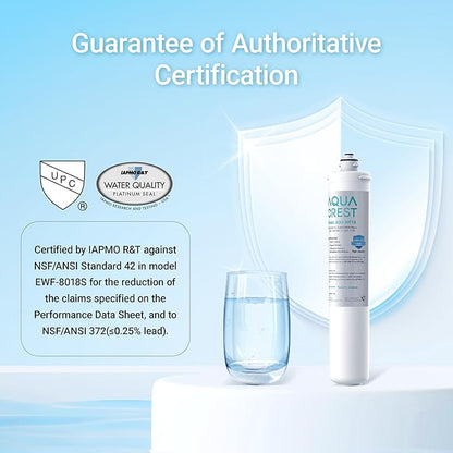 AQUA CREST H-300 Under Sink Water Filter, Replacement for Everpure H-300, H-300-NXT, 7CB5, EV9270-71, EV9270-72, EV9618-11, EV9855-50, EV9282-01, NSF/ANSI 42 Certified, 24000 Gallons, 2 Pack