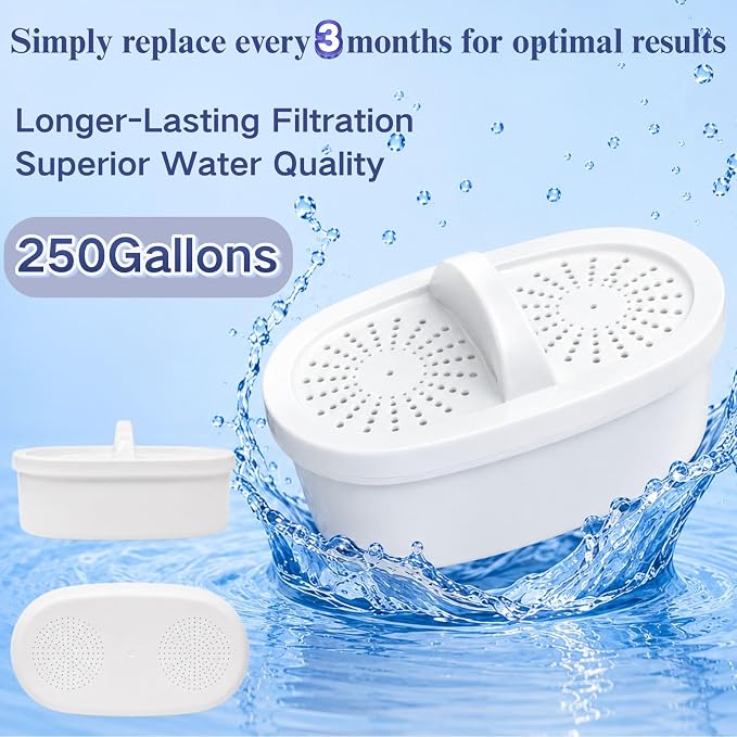 Water Filter Replacement for All Water-drop Pitcher Filtration System, Fit for Water-drop, WD-PF-01A Plus, Reduces PFAS, PFOA/PFOS, Chlorine, 3 Months or 250+ Gallons (Pack of 3)