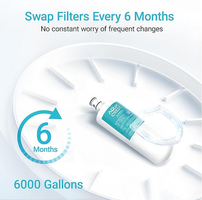 AQUA CREST 3US-AF01 Under Sink Water Filter, Replacement for Standard Filtrete® 3US-AF01, 3US-AS01, Aqua-Pure AP Easy C-CS-FF, WHCF-SRC, WHCF-SUFC, WHCF-SUF Water Filter, NSF/ANSI 42 Certified, 2 Pack