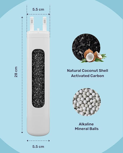 Wamery Alkaline Refrigerator Water Filter Replacement - Model ULTRAWF, 6-Month/300-Gallon Life, Twist-In Tool-Free Install, IAPMO to NSF/ANSI 42, Leak-Free Seal, BPA-Free Housing, 1 Pack