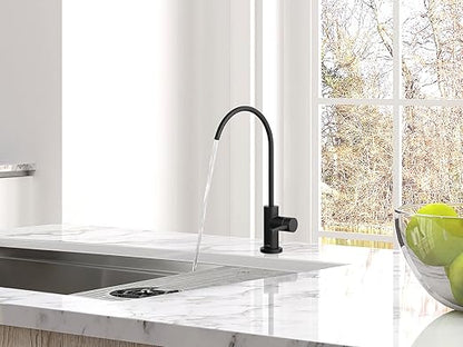 AguaStella AS9MB Matte Black Stainless Steel Kitchen Water Filter Faucet RO Faucet for Most Reverse Osmosis Units or Water Filtration System in Non-Air Gap