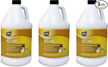 Pro Products ResCare RK02B All-Purpose Water Softener Cleaner Liquid Refill, 1 Gallon, Pack of 3