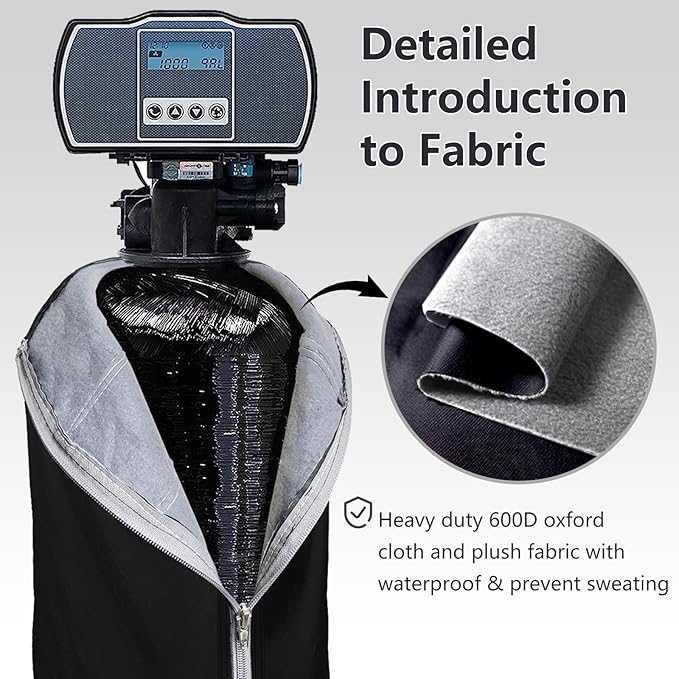 Bitubi Heavy Duty Water Softener Tank Jacket,Outdoor Insulated Water Softener Tank Cover to Prevent Sweating (10x54, Black)