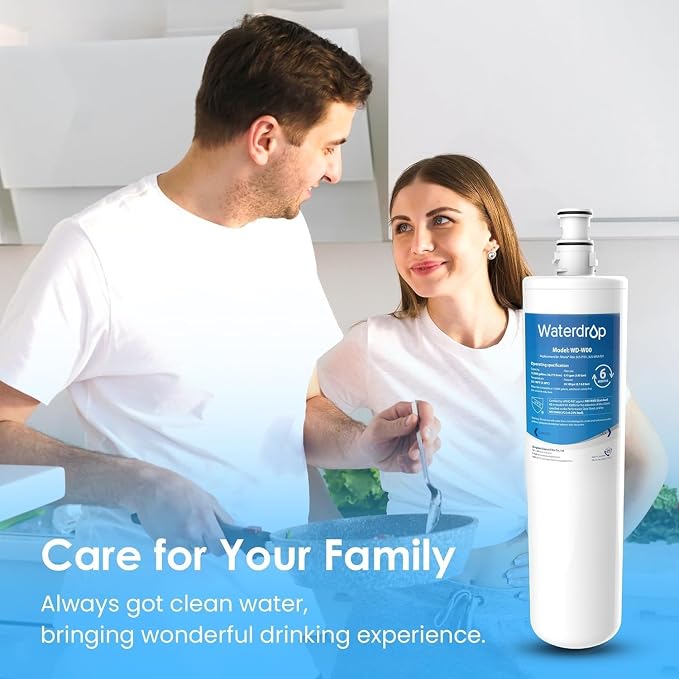 Waterdrop 3US-MAX-F01 3US-PF01 Under Sink Water Filter, 2 Pack | Compatible with Filtrete® Maximum 3US-MAX-S01, 3US-PS01, Aqua-Pure C-Cyst-FF, Manitowoc K-00337 K-00338, HF20-S, NSF/ANSI 42
