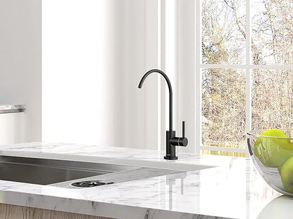 AguaStella AS9MB Matte Black Stainless Steel Kitchen Water Filter Faucet RO Faucet for Most Reverse Osmosis Units or Water Filtration System in Non-Air Gap